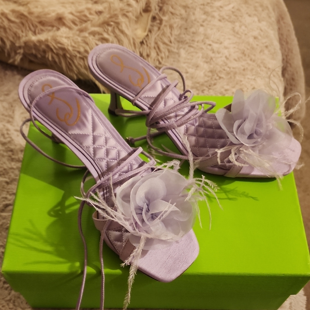 Sam Edelman Lavender Floral Heels